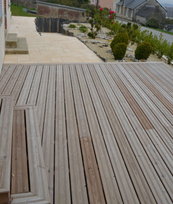 Terrasse, dallage et muret - Pont-de-Buis lÃ¨s Quimerch
