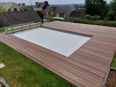 Terrasse en bois exotique - Pont-de-Buis lÃ¨s Quimerch